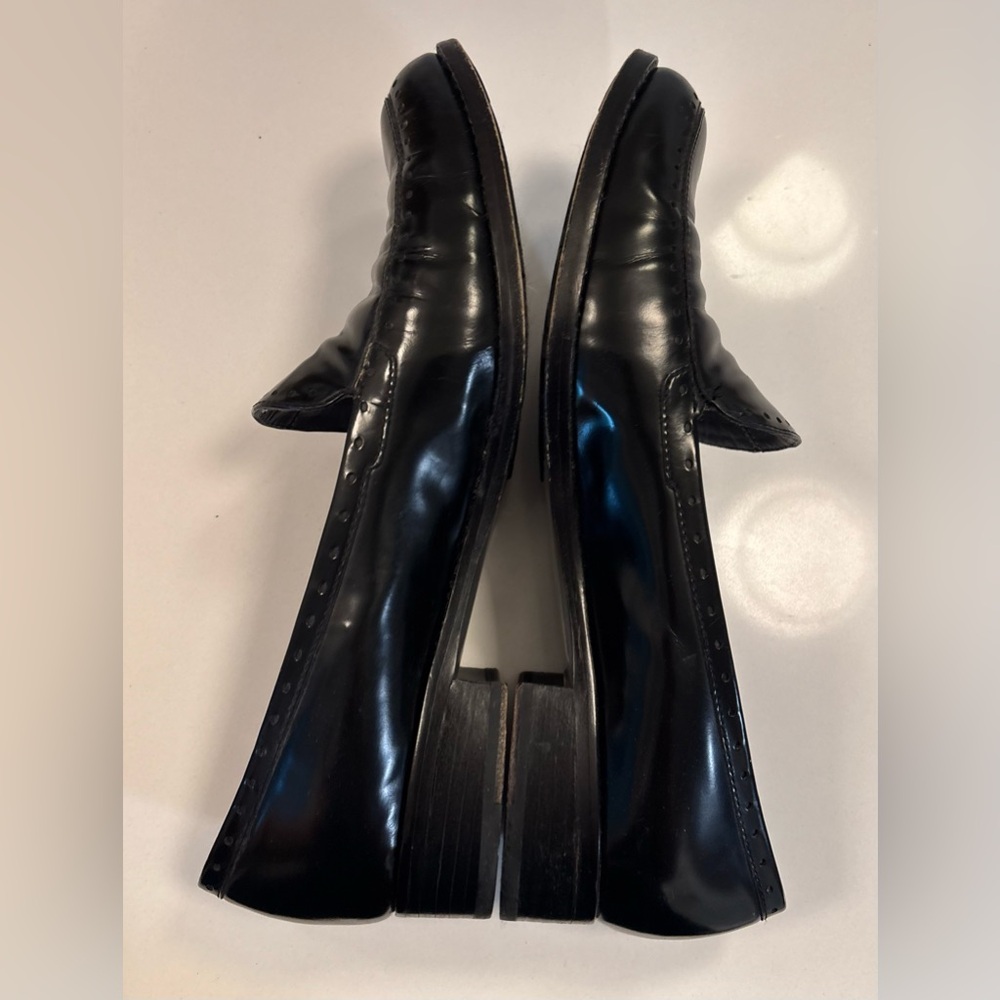 Via Spiga Black Patent Leather Pointed Loafers - Picture 5 of 15